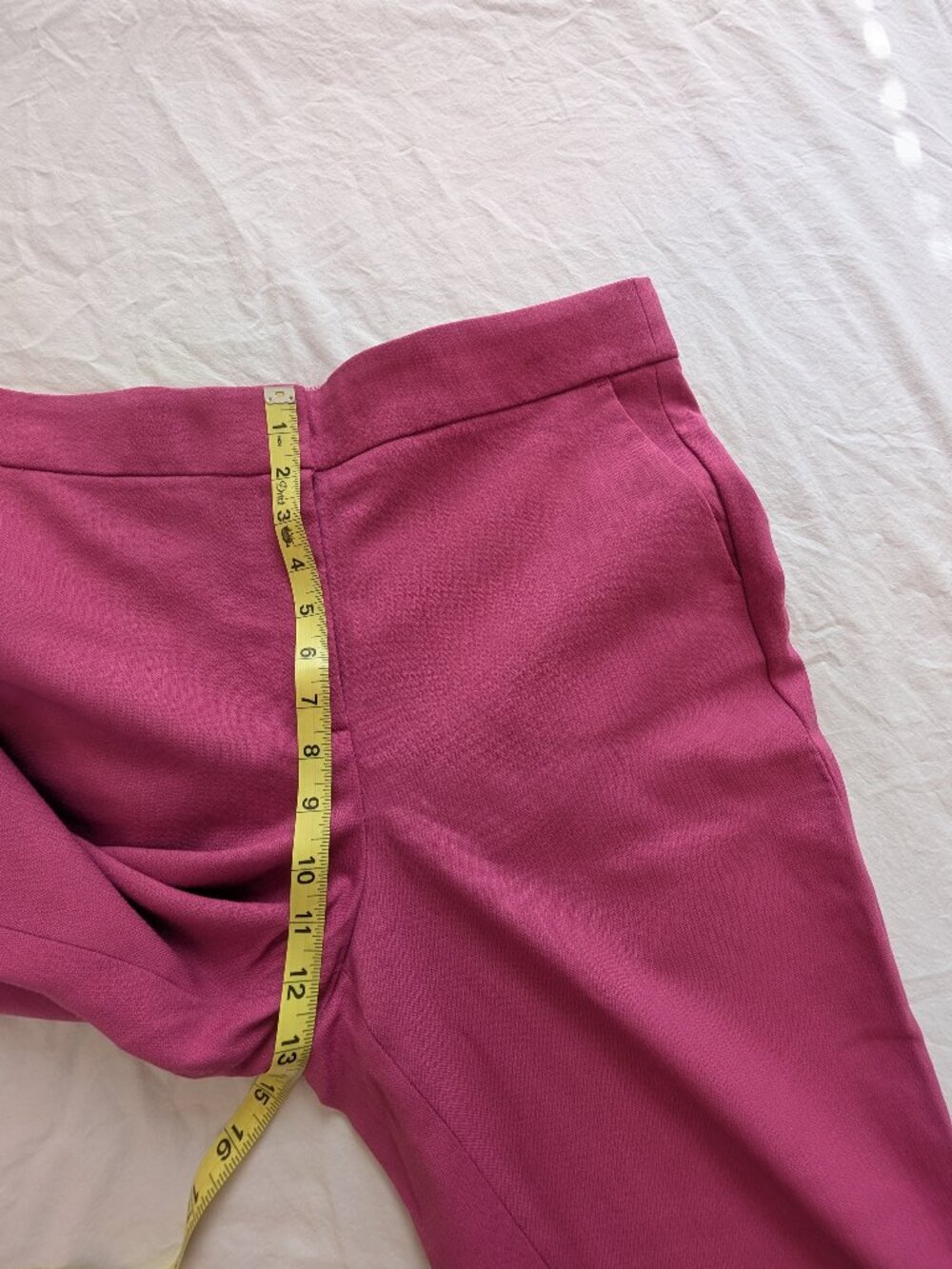 EUC J. Crew Pink Willa Cropped Flare Wool Trousers in Size 12 - Picture 11 of 15
